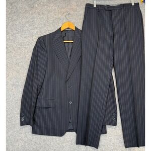 Salvatore Ferragamo Pinstripe Suit Blazer Set Jacket Pants Mens 48 US 38 W31